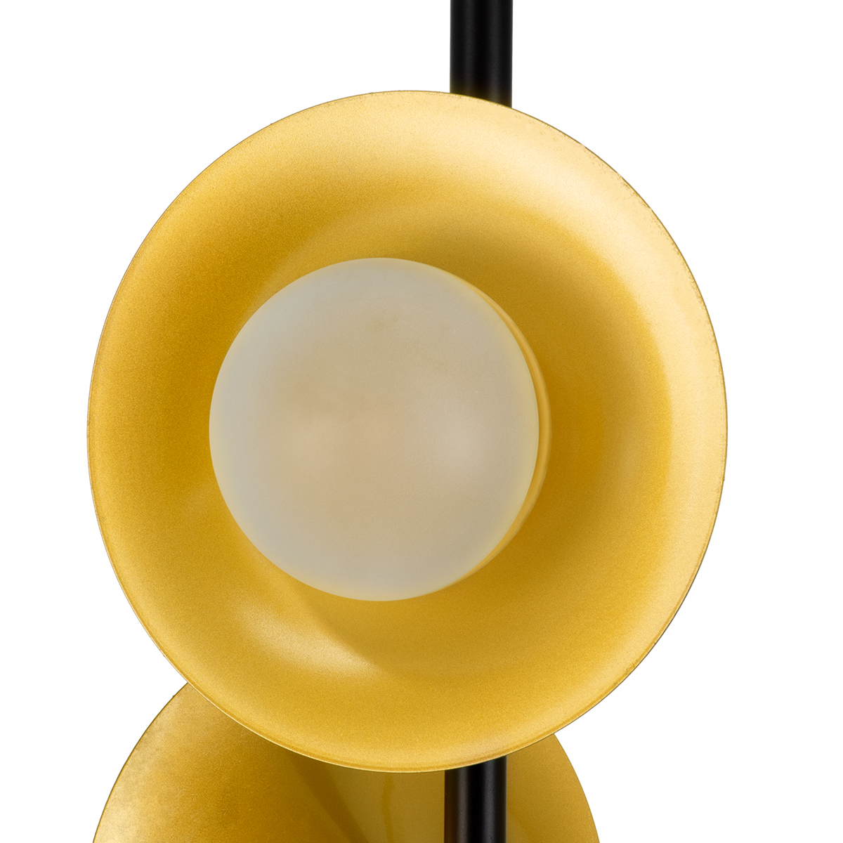 GloboStar® JOLIET 00781 Μοντέρνο Κρεμαστό Φωτιστικό Ανάρτηση Τρίφωτο 3 x G9 Μαύρο & Χρυσό Μέταλλο - Μ28 x Π28 x Y63cm