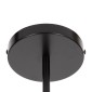 GloboStar® ZANE 00784 Μοντέρνο Φωτιστικό Οροφής Πλέγμα Πολύφωτο 6 x E27 IP20 Μαύρο Μέταλλο - Μ70 x Π70 x Υ100cm