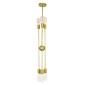 GloboStar® ZANE 00786 Μοντέρνο Φωτιστικό Οροφής Πλέγμα Πολύφωτο 6 x E27 IP20 Χρυσό Μέταλλο - Μ70 x Π70 x Υ100cm
