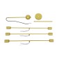GloboStar® ZANE 00786 Μοντέρνο Φωτιστικό Οροφής Πλέγμα Πολύφωτο 6 x E27 IP20 Χρυσό Μέταλλο - Μ70 x Π70 x Υ100cm