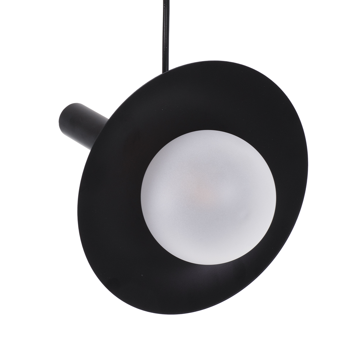 GloboStar® CELEST 00789 Μοντέρνο Κρεμαστό Φωτιστικό Ανάρτηση Μονόφωτο 1 x G9 Μαύρο Μέταλλο με Λευκό Γυαλί - Μ20 x Π20 x Υ26.5cm
