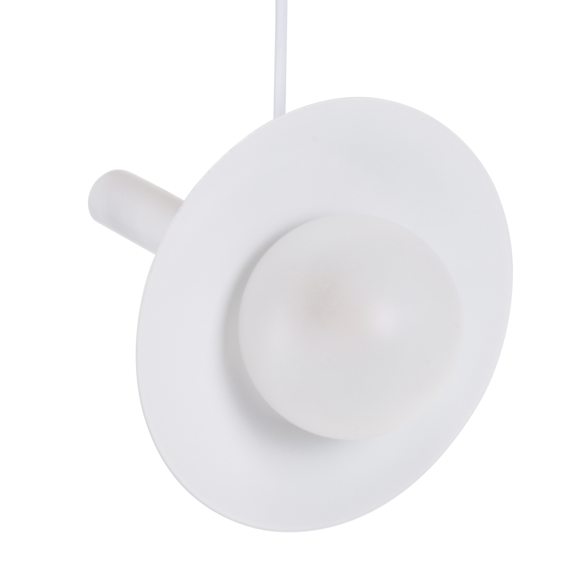 GloboStar® CELEST 00790 Μοντέρνο Κρεμαστό Φωτιστικό Ανάρτηση Μονόφωτο 1 x G9 Λευκό Μέταλλο με Λευκό Γυαλί - Μ20 x Π20 x Υ26.5cm