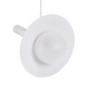 GloboStar® CELEST 00790 Μοντέρνο Κρεμαστό Φωτιστικό Ανάρτηση Μονόφωτο 1 x G9 Λευκό Μέταλλο με Λευκό Γυαλί - Μ20 x Π20 x Υ26.5cm