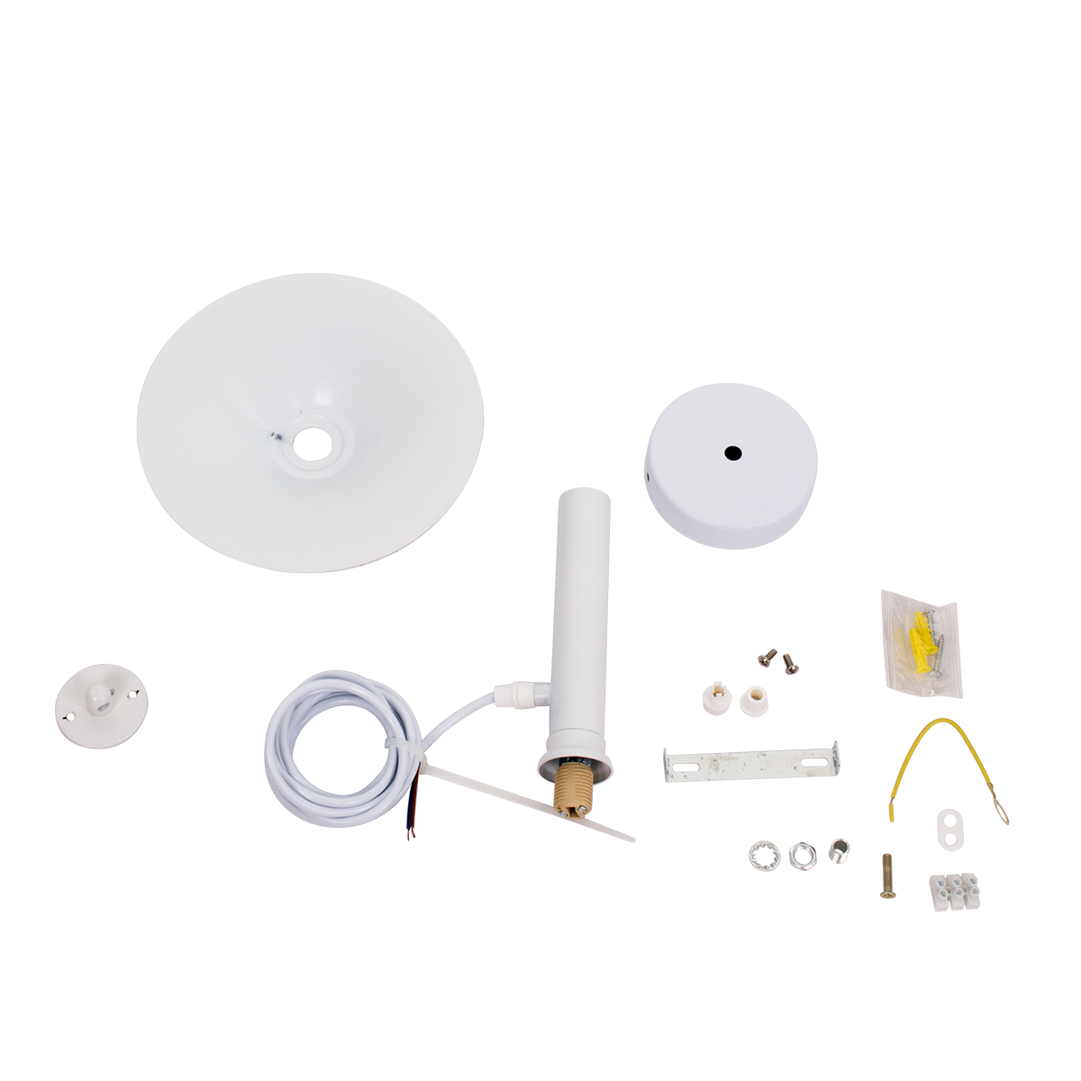 GloboStar® CELEST 00790 Μοντέρνο Κρεμαστό Φωτιστικό Ανάρτηση Μονόφωτο 1 x G9 Λευκό Μέταλλο με Λευκό Γυαλί - Μ20 x Π20 x Υ26.5cm