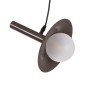 GloboStar® CELEST 00791 Μοντέρνο Κρεμαστό Φωτιστικό Ανάρτηση Μονόφωτο 1 x G9 Καφέ Μέταλλο με Λευκό Γυαλί - Μ20 x Π20 x Υ26.5cm