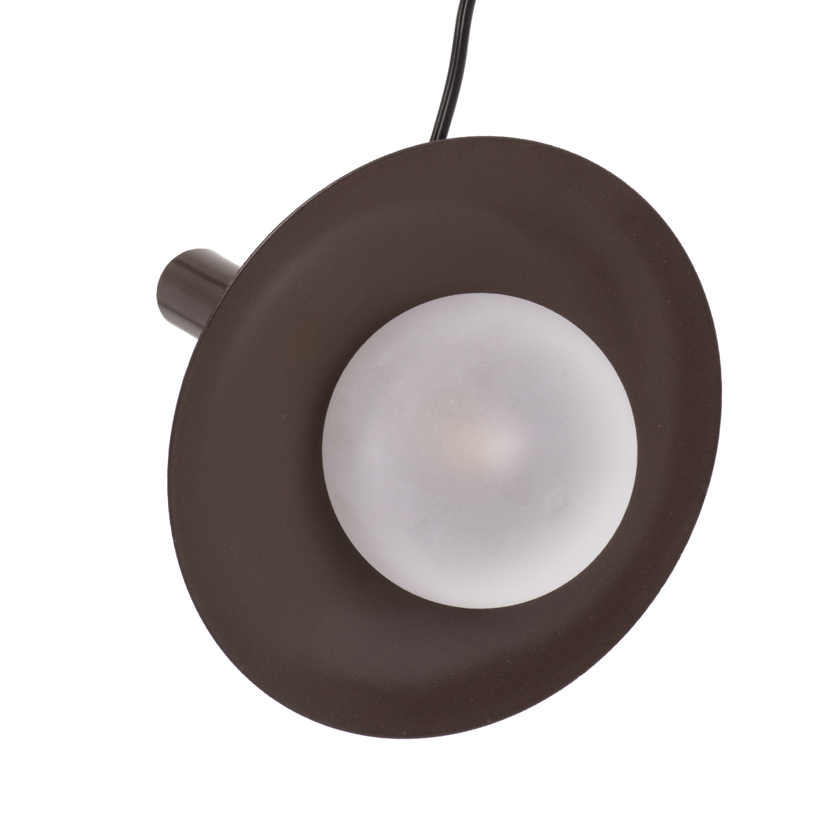 GloboStar® CELEST 00791 Μοντέρνο Κρεμαστό Φωτιστικό Ανάρτηση Μονόφωτο 1 x G9 Καφέ Μέταλλο με Λευκό Γυαλί - Μ20 x Π20 x Υ26.5cm