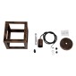 GloboStar® CUBE 00793 Μοντέρνο Κρεμαστό Φωτιστικό Πλέγμα Μονόφωτο 1 x E27 IP20 Χάλκινο Μέταλλο - Μ25 x Π25 x Υ25cm