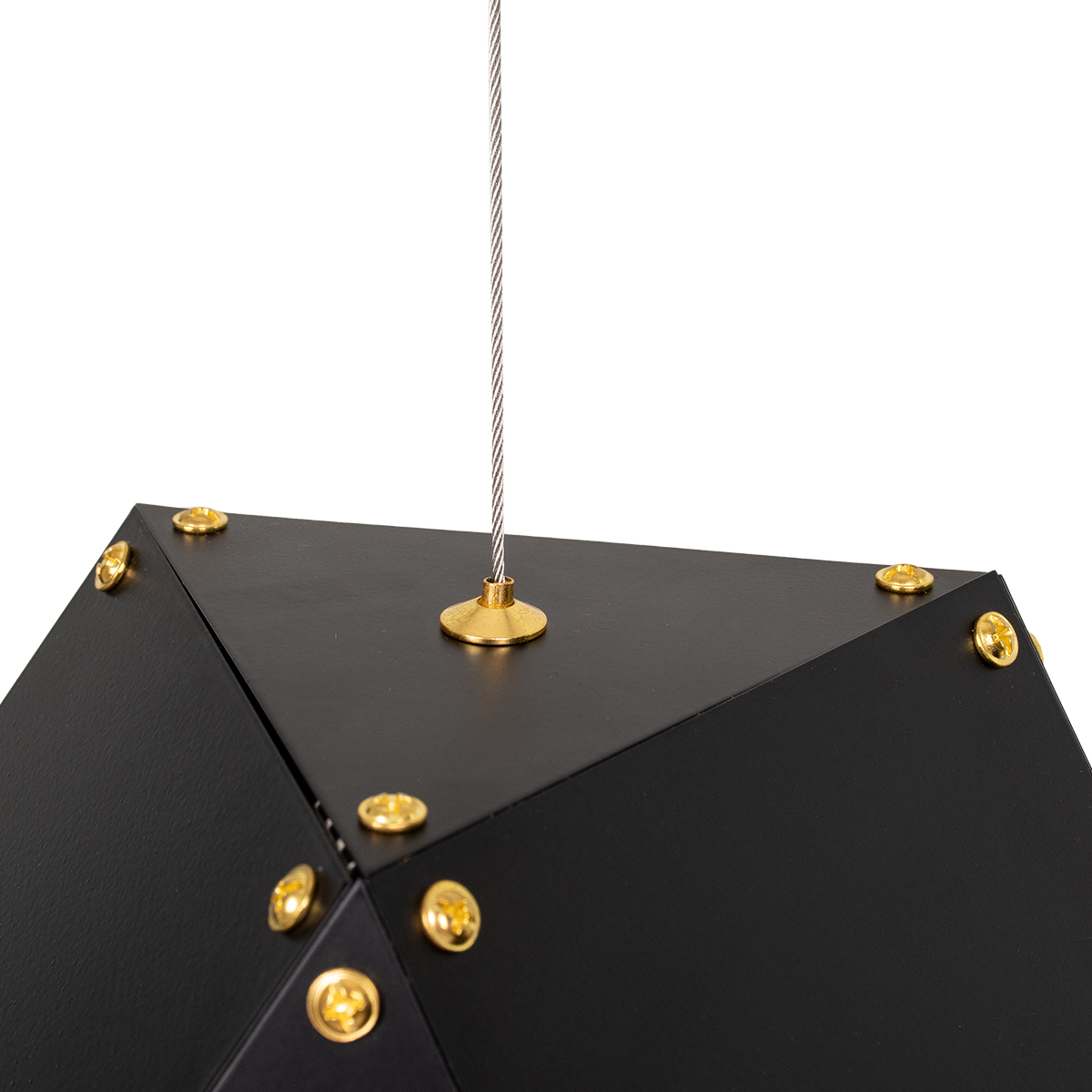 GloboStar® WELLES Replica 00796 Μοντέρνο Κρεμαστό Φωτιστικό Ανάρτηση Πολύφωτο 4 x E14 IP20 Μαύρο & Χρυσό Μέταλλο - Μ68 x Π32 x Υ30cm