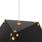 GloboStar® WELLES Replica 00796 Μοντέρνο Κρεμαστό Φωτιστικό Ανάρτηση Πολύφωτο 4 x E14 IP20 Μαύρο & Χρυσό Μέταλλο - Μ68 x Π32 x Υ30cm