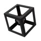 GloboStar® CUBE 00799 Μοντέρνο Φωτιστικό Οροφής Πλέγμα Μονόφωτο 1 x E27 IP20 Μαύρο & Χάλκινο Μέταλλο Μ25 x Π25 x Υ25cm