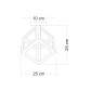 GloboStar® CUBE 00799 Μοντέρνο Φωτιστικό Οροφής Πλέγμα Μονόφωτο 1 x E27 IP20 Μαύρο & Χάλκινο Μέταλλο Μ25 x Π25 x Υ25cm