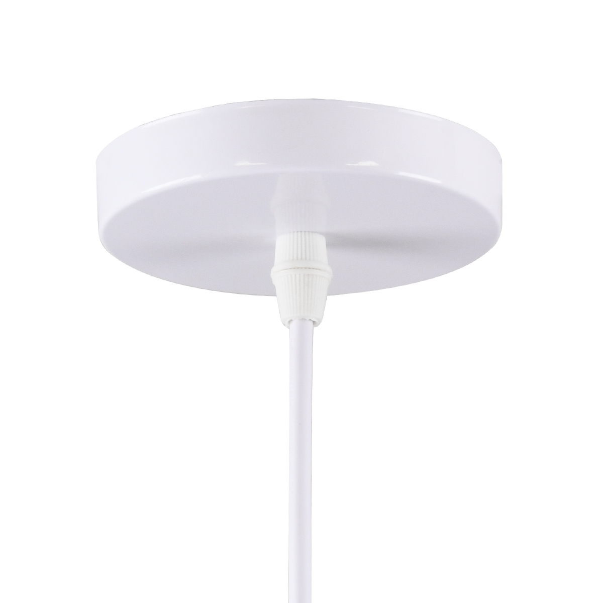 GloboStar® CUBE 00802 Μοντέρνο Κρεμαστό Φωτιστικό Πλέγμα Μονόφωτο 1 x E27 IP20 Λευκό Μέταλλο - Μ25 x Π25 x Υ25cm