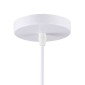 GloboStar® CUBE 00802 Μοντέρνο Κρεμαστό Φωτιστικό Πλέγμα Μονόφωτο 1 x E27 IP20 Λευκό Μέταλλο - Μ25 x Π25 x Υ25cm