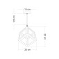 GloboStar® CUBE 00802 Μοντέρνο Κρεμαστό Φωτιστικό Πλέγμα Μονόφωτο 1 x E27 IP20 Λευκό Μέταλλο - Μ25 x Π25 x Υ25cm