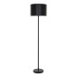 GloboStar® ASHLEY 00822 Μοντέρνο Επιδαπέδιο Φωτιστικό Μονόφωτο 1 x E27 IP20 Μαύρο Μέταλλο με Μαύρο Ύφασμα - Μ35 x Π35 x Υ145cm