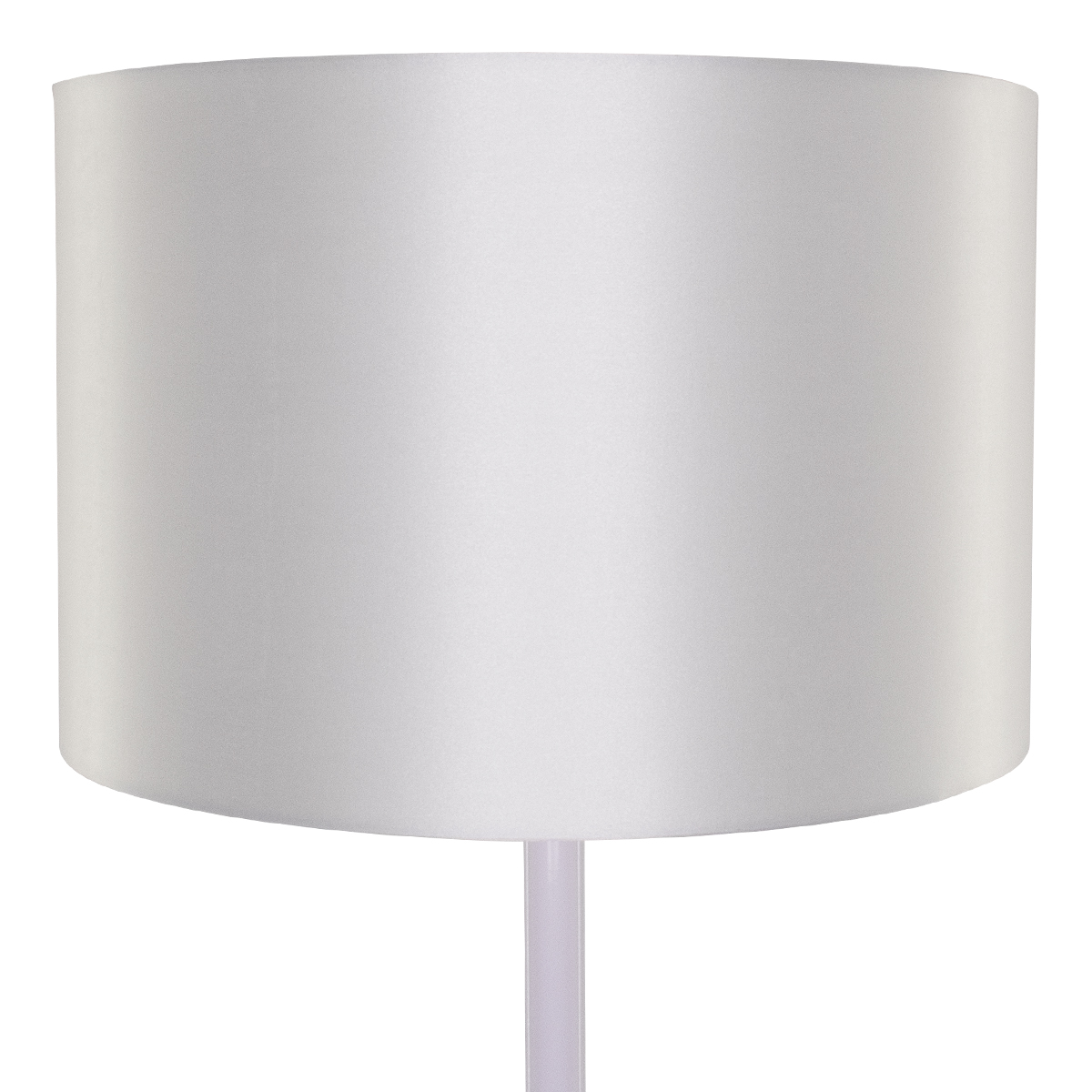 GloboStar® ASHLEY 00823 Μοντέρνο Επιδαπέδιο Φωτιστικό Μονόφωτο 1 x E27 IP20 Λευκό Μέταλλο με Λευκό Ύφασμα - Μ35 x Π35 x Υ145cm