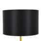 GloboStar® ASHLEY 00825 Μοντέρνο Επιδαπέδιο Φωτιστικό Μονόφωτο 1 x E27 IP20 Χρυσό Μέταλλο με Μαύρο Ύφασμα - Μ40 x Π40 x Υ148cm