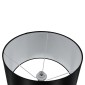 GloboStar® CEDAR 00827 Μοντέρνο Επιδαπέδιο Φωτιστικό Μονόφωτο 1 x E27 IP20 Μαύρο Μέταλλο, Μαύρο Ύφασμα με Μπεζ Ξύλο - Μ40 x Π40 x Υ148cm
