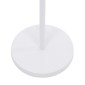 GloboStar® CEDAR 00828 Μοντέρνο Επιδαπέδιο Φωτιστικό Μονόφωτο 1 x E27 IP20 Λευκό Μέταλλο, Λευκό Ύφασμα με Μπεζ Ξύλο - Μ40 x Π40 x Υ148cm