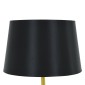 GloboStar® CEDAR 00829 Μοντέρνο Επιδαπέδιο Φωτιστικό Μονόφωτο 1 x E27 IP20 Χρυσό Μέταλλο με Μαύρο Ύφασμα - Μ40 x Π40 x Υ148cm