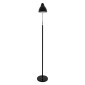 GloboStar® VERSA 00830 Μοντέρνο Επιδαπέδιο Φωτιστικό Μονόφωτο 1 x E27 IP20 Μαύρο & Ασημί Μέταλλο με Μαύρο Μάρμαρο - Μ14.5 x Π14.5 x Υ155cm