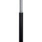 GloboStar® VERSA 00830 Μοντέρνο Επιδαπέδιο Φωτιστικό Μονόφωτο 1 x E27 IP20 Μαύρο & Ασημί Μέταλλο με Μαύρο Μάρμαρο - Μ14.5 x Π14.5 x Υ155cm