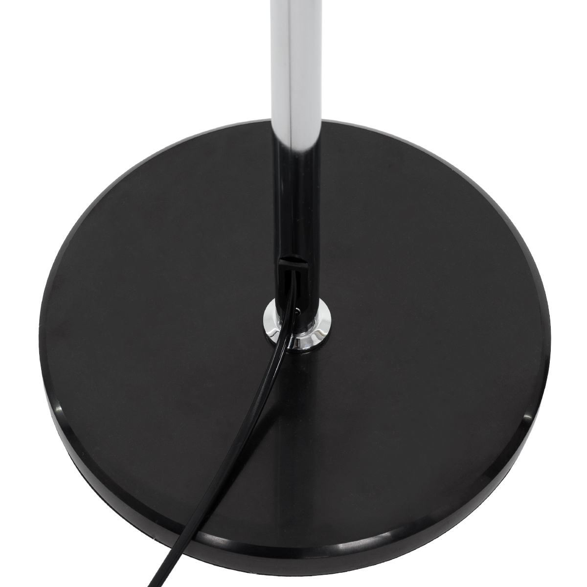 GloboStar® VERSA 00831 Μοντέρνο Επιδαπέδιο Φωτιστικό Μονόφωτο 1 x E27 IP20 Ασημί Μέταλλο με Μαύρο Μάρμαρο - Μ15 x Π15 x Υ155cm