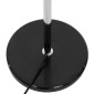 GloboStar® VERSA 00831 Μοντέρνο Επιδαπέδιο Φωτιστικό Μονόφωτο 1 x E27 IP20 Ασημί Μέταλλο με Μαύρο Μάρμαρο - Μ15 x Π15 x Υ155cm