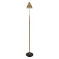 GloboStar® VERSA 00832 Μοντέρνο Επιδαπέδιο Φωτιστικό Μονόφωτο 1 x E27 IP20 Χρυσό & Ασημί Μέταλλο με Μαύρο Μάρμαρο - Μ15 x Π15 x Υ155cm