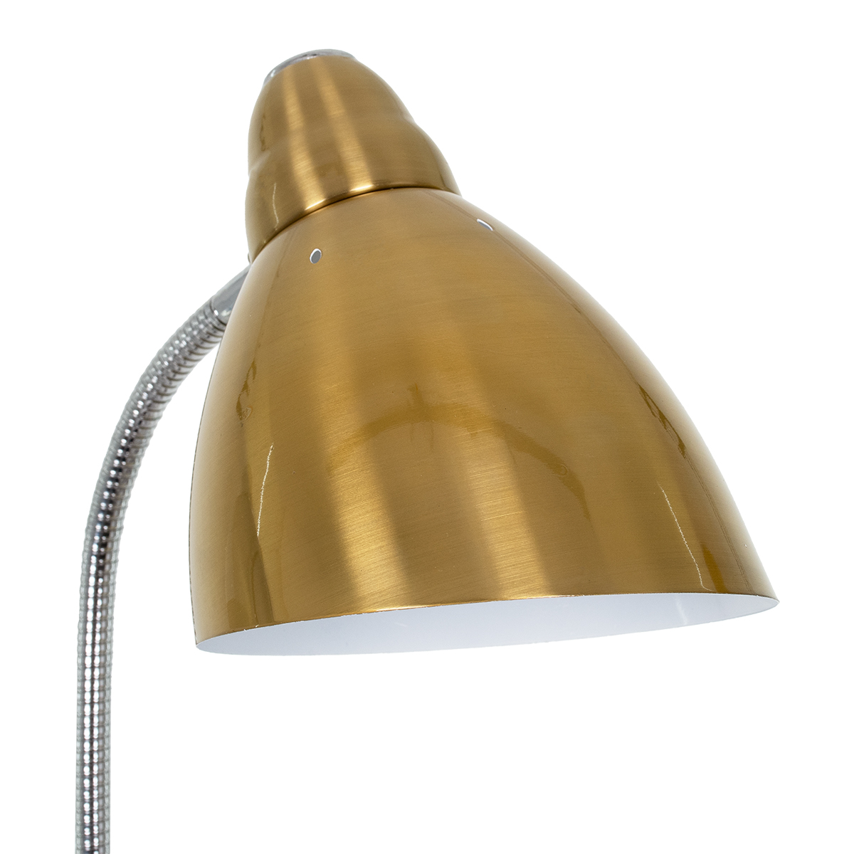 GloboStar® VERSA 00832 Μοντέρνο Επιδαπέδιο Φωτιστικό Μονόφωτο 1 x E27 IP20 Χρυσό & Ασημί Μέταλλο με Μαύρο Μάρμαρο - Μ15 x Π15 x Υ155cm