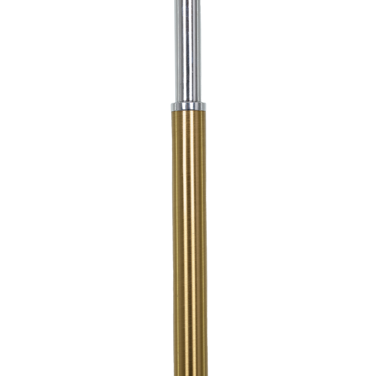 GloboStar® VERSA 00832 Μοντέρνο Επιδαπέδιο Φωτιστικό Μονόφωτο 1 x E27 IP20 Χρυσό & Ασημί Μέταλλο με Μαύρο Μάρμαρο - Μ15 x Π15 x Υ155cm