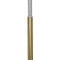 GloboStar® VERSA 00832 Μοντέρνο Επιδαπέδιο Φωτιστικό Μονόφωτο 1 x E27 IP20 Χρυσό & Ασημί Μέταλλο με Μαύρο Μάρμαρο - Μ15 x Π15 x Υ155cm