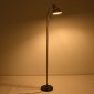 GloboStar® VERSA 00833 Μοντέρνο Επιδαπέδιο Φωτιστικό Μονόφωτο 1 x E27 IP20 Χρυσό & Ασημί Μέταλλο με Μαύρο Μάρμαρο - Μ15 x Π15 x Υ155cm