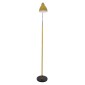 GloboStar® VERSA 00833 Μοντέρνο Επιδαπέδιο Φωτιστικό Μονόφωτο 1 x E27 IP20 Χρυσό & Ασημί Μέταλλο με Μαύρο Μάρμαρο - Μ15 x Π15 x Υ155cm