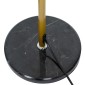 GloboStar® VERSA 00833 Μοντέρνο Επιδαπέδιο Φωτιστικό Μονόφωτο 1 x E27 IP20 Χρυσό & Ασημί Μέταλλο με Μαύρο Μάρμαρο - Μ15 x Π15 x Υ155cm