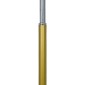 GloboStar® VERSA 00833 Μοντέρνο Επιδαπέδιο Φωτιστικό Μονόφωτο 1 x E27 IP20 Χρυσό & Ασημί Μέταλλο με Μαύρο Μάρμαρο - Μ15 x Π15 x Υ155cm