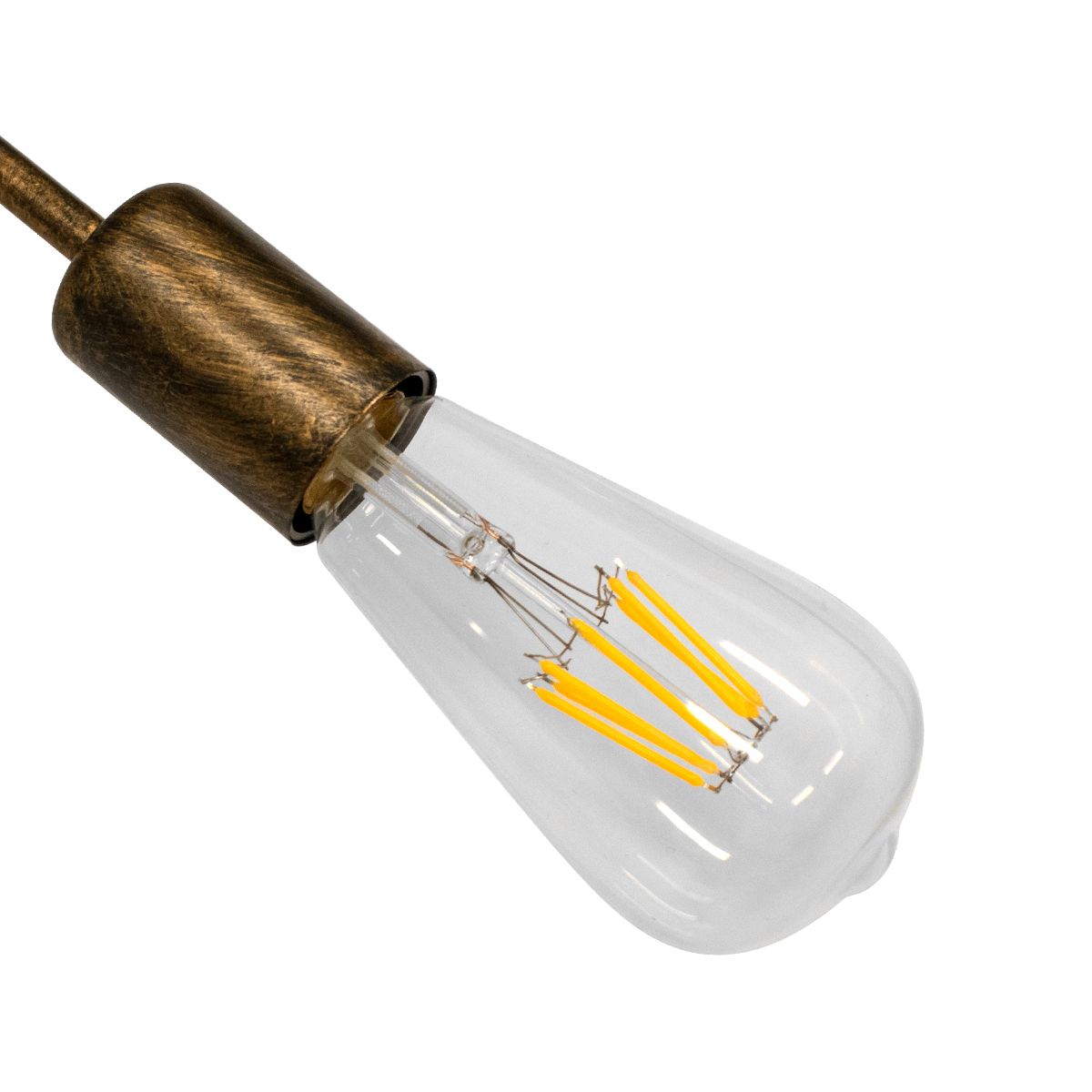 GloboStar® LIBERTA 00839 Μοντέρνο Φωτιστικό Οροφής Πλέγμα Πολύφωτο 4 x E27 IP20 Χάλκινο Μέταλλο - Μ44.5 x Π44.5 x Υ12cm
