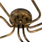 GloboStar® LIBERTA 00841 Μοντέρνο Φωτιστικό Οροφής Πλέγμα Πολύφωτο 8 x E27 IP20 Μπρούτζινο Μέταλλο - Μ102 x Π72 x Υ10.5cm