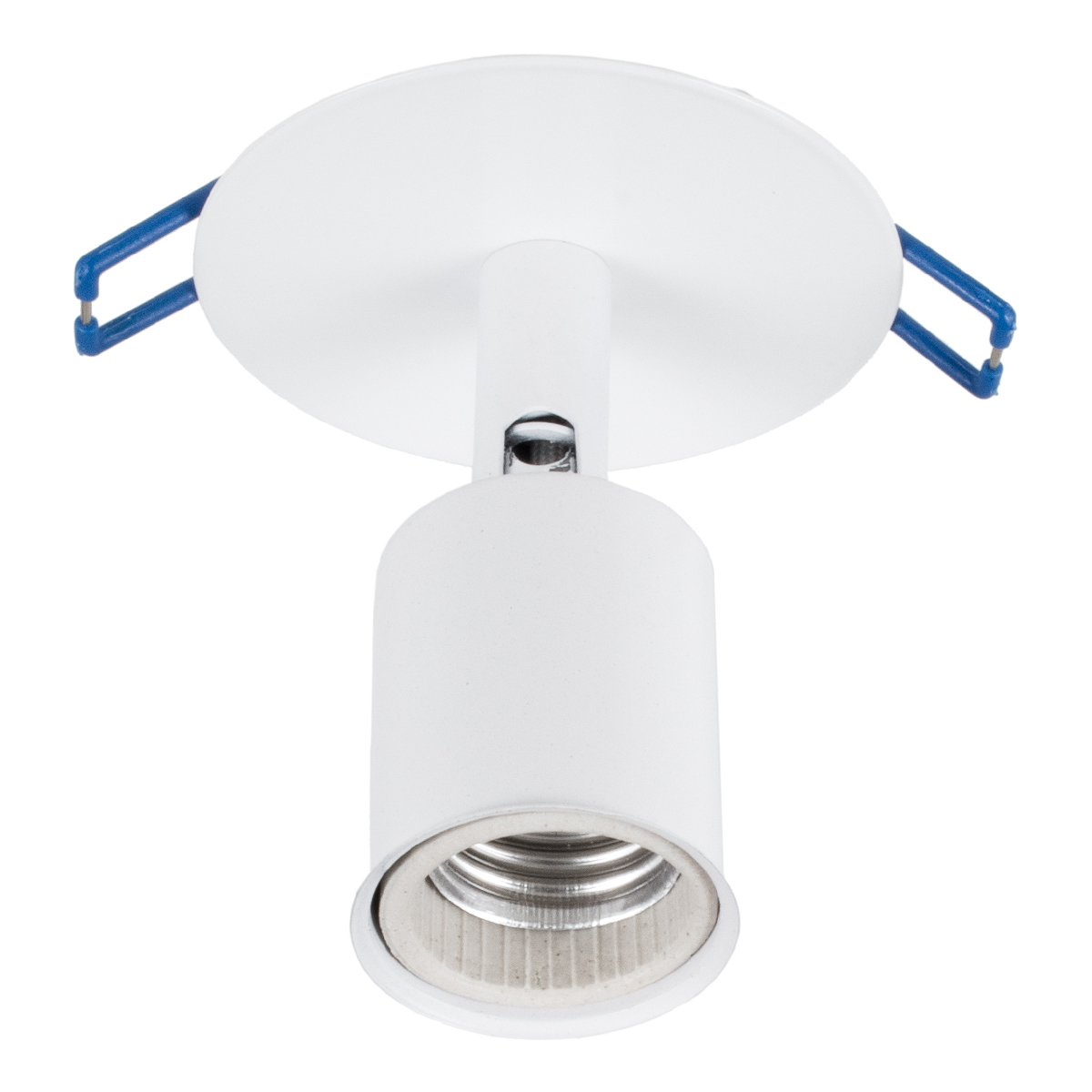 GloboStar® SARA 00848 Μοντέρνο Φωτιστικό Οροφής Σποτ Μονόφωτο 1 x E27 IP20 Λευκό Μέταλλο - Μ8 x Π8 x Υ8.5cm