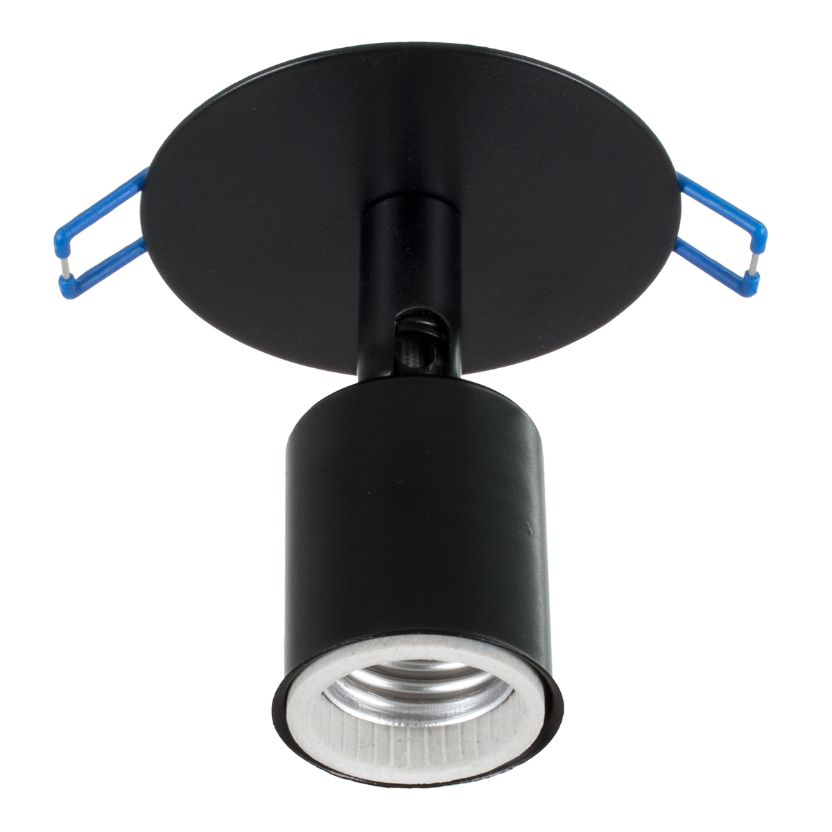 GloboStar® SARA 00849 Μοντέρνο Φωτιστικό Οροφής Σποτ Μονόφωτο 1 x E27 IP20 Μαύρο Μέταλλο - Μ8 x Π8 x Υ8.5cm