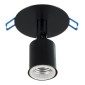 GloboStar® SARA 00849 Μοντέρνο Φωτιστικό Οροφής Σποτ Μονόφωτο 1 x E27 IP20 Μαύρο Μέταλλο - Μ8 x Π8 x Υ8.5cm
