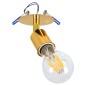 GloboStar® SARA 00851 Μοντέρνο Φωτιστικό Οροφής Σποτ Μονόφωτο 1 x E27 IP20 Χρυσό Μέταλλο - Μ8 x Π8 x Υ8.5cm