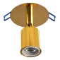 GloboStar® SARA 00851 Μοντέρνο Φωτιστικό Οροφής Σποτ Μονόφωτο 1 x E27 IP20 Χρυσό Μέταλλο - Μ8 x Π8 x Υ8.5cm
