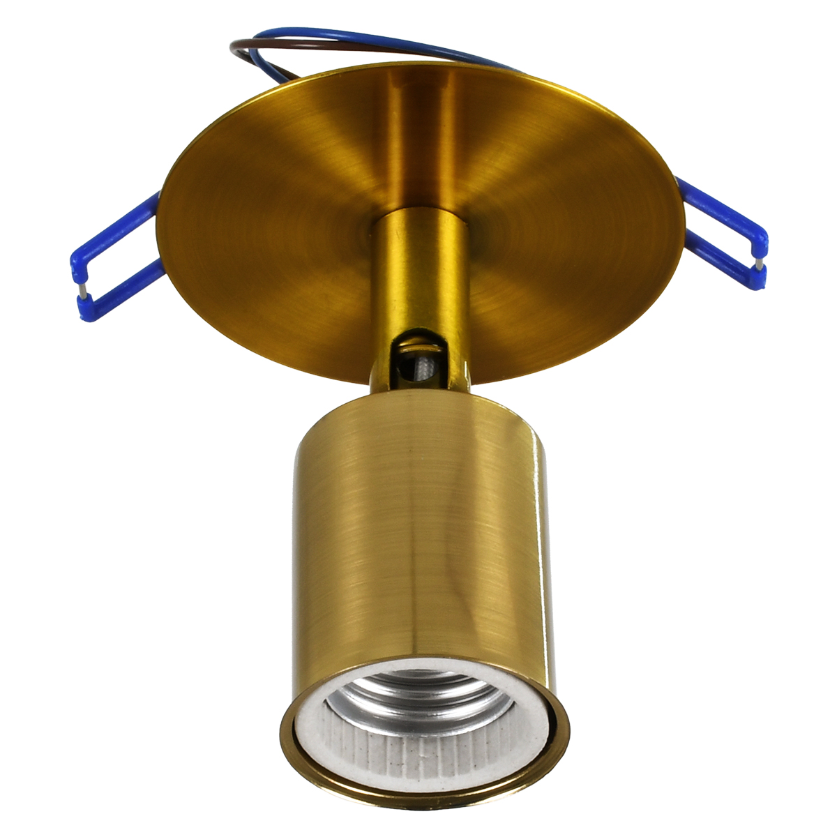 GloboStar® SARA 00852 Μοντέρνο Φωτιστικό Οροφής Σποτ Μονόφωτο 1 x E27 IP20 Χρυσό Μέταλλο - Μ8 x Π8 x Υ8.5cm