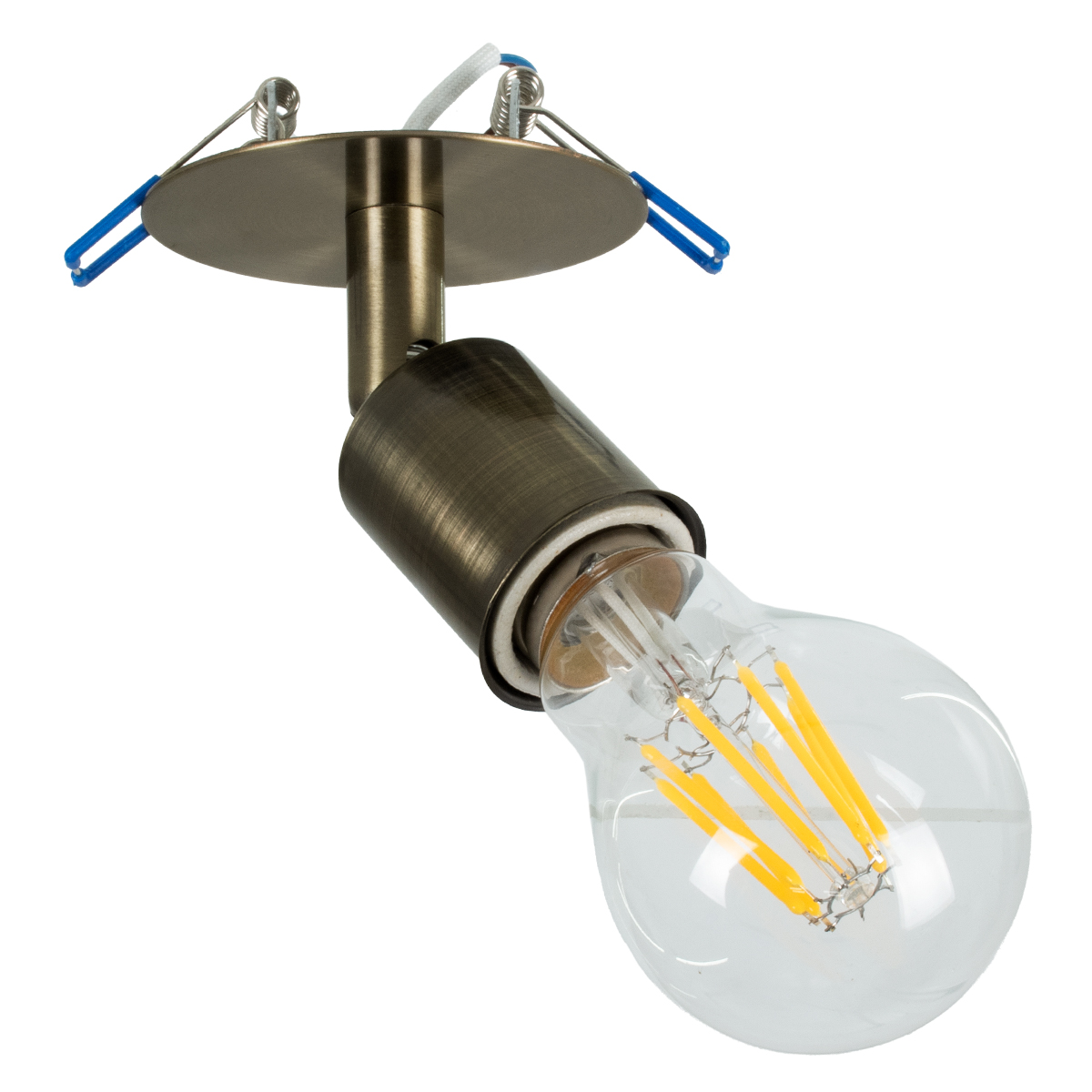 GloboStar® SARA 00853 Μοντέρνο Φωτιστικό Οροφής Σποτ Μονόφωτο 1 x E27 IP20 Μπρούτζινο Μέταλλο - Μ8 x Π8 x Υ8.5cm