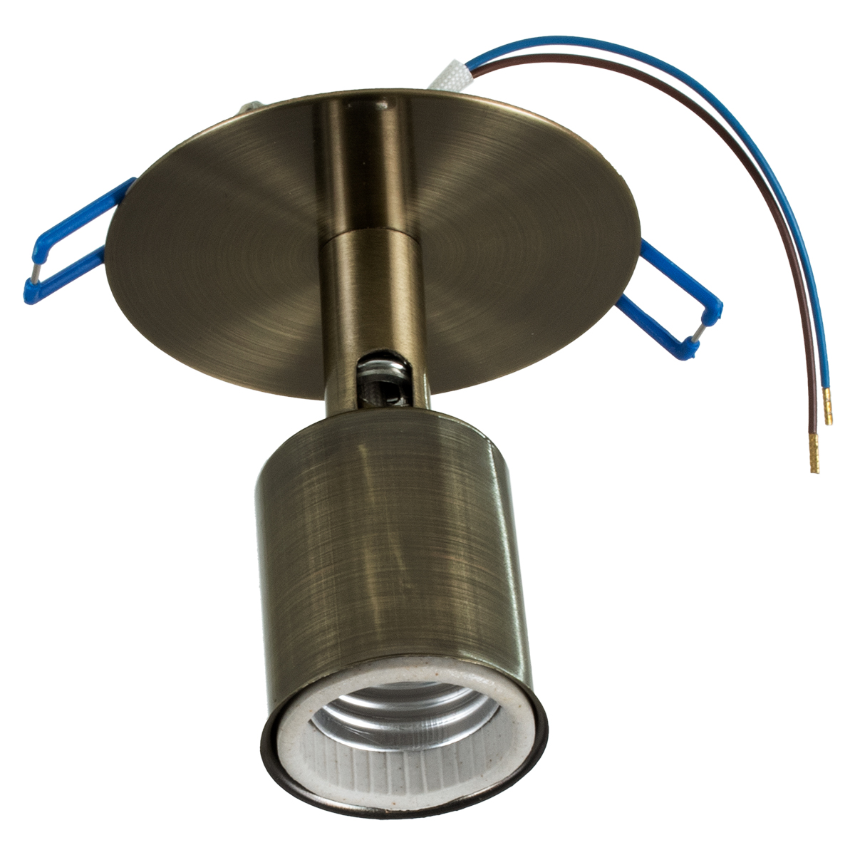 GloboStar® SARA 00853 Μοντέρνο Φωτιστικό Οροφής Σποτ Μονόφωτο 1 x E27 IP20 Μπρούτζινο Μέταλλο - Μ8 x Π8 x Υ8.5cm