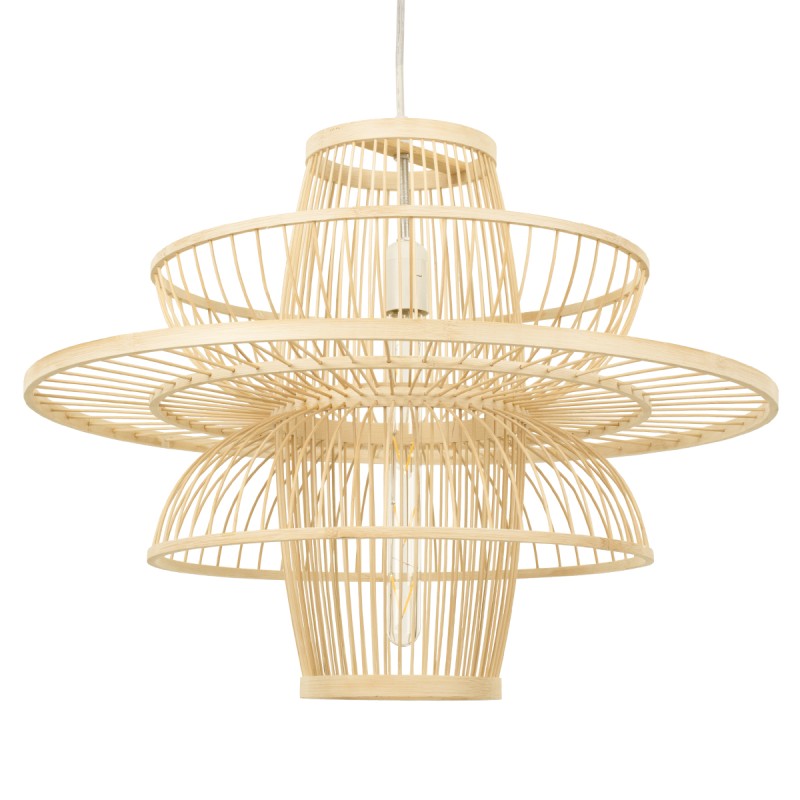 GLOBOSTAR® BALI 00862 Boho Κρεμαστό Φωτιστικό Οροφής με Ντουί 1 x E27 AC 220-240V IP20 - Μπεζ - Μ60 x Π60 x Υ45cm