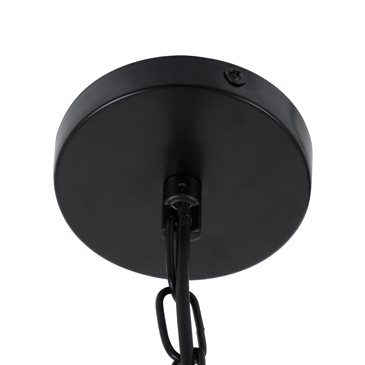 GloboStar® MERLIN 00865 Vintage Κρεμαστό Φωτιστικό Πλέγμα Τρίφωτο 3 x E14 IP20 Μαύρο Μέταλλο Με Μπεζ Σχοινί - Μ28 x Π28 x Υ40cm