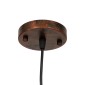 GloboStar® CAGE 00866 Vintage Κρεμαστό Φωτιστικό Πλέγμα Μονόφωτο 1 x E27 IP20 Χάλκινο Μέταλλο - Μ15 x Π15 x Υ22cm