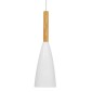 GloboStar® DILLON 00876 Μοντέρνο Κρεμαστό Φωτιστικό Καμπάνα Μονόφωτο 1 x E27 IP20 Λευκό Μέταλλο - Μ11 x Π11 x Υ36cm
